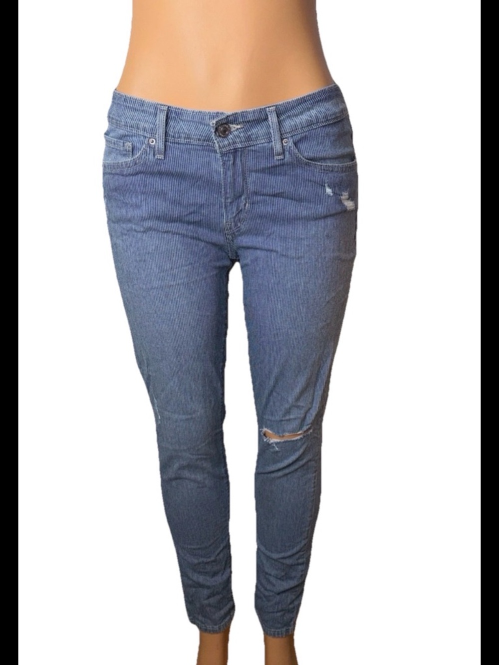 Levi's Blue Corduroy Skinny Jeans - Women's - Picture 2 of 4